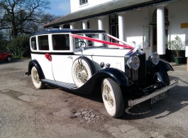 White Rolls Royce for wedding hire in Hampshire